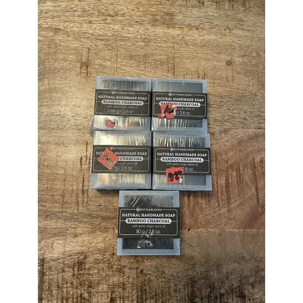 Lot of 5 Bath & Bloom Natural Handmade Soap